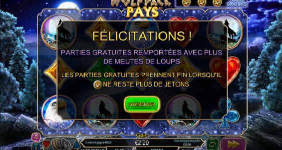 WolfPack Pays Free spins