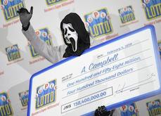 Jamaïque - Un gagnant de jackpot de loterie récupère son prix avec le masque de Scream
