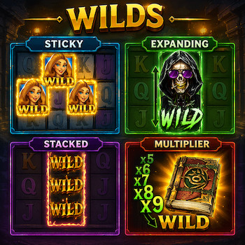 Sticky, Expanding, Stacked, Multiplier : comprendre les différents types de symboles Wild sur les machines à sous