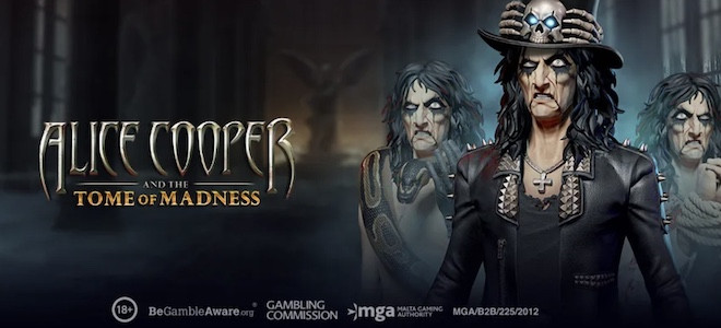 Play'n Go lance sa nouvelle machine à sous Alice Cooper and the Tome of Madness