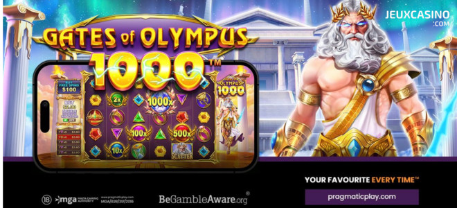 Gates of Olympus 1000 : rendez visite à Zeus sur la machine à sous Pragmatic Play !