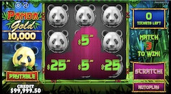 jeu Panda Gold Scratchcard