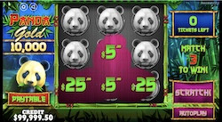 Panda Gold Scratchcard