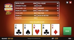 jeu Triple Double Bonus Poker (Genii)